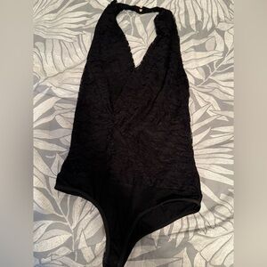 NWT Bebe Black Lace Bodysuit - S